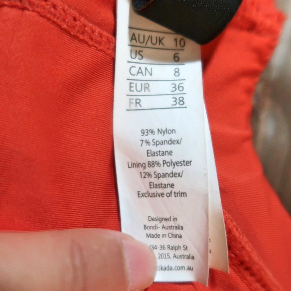 Cikada Australia Burnt Orange Ribbed Bikini Set 6 - Picture 9 of 14